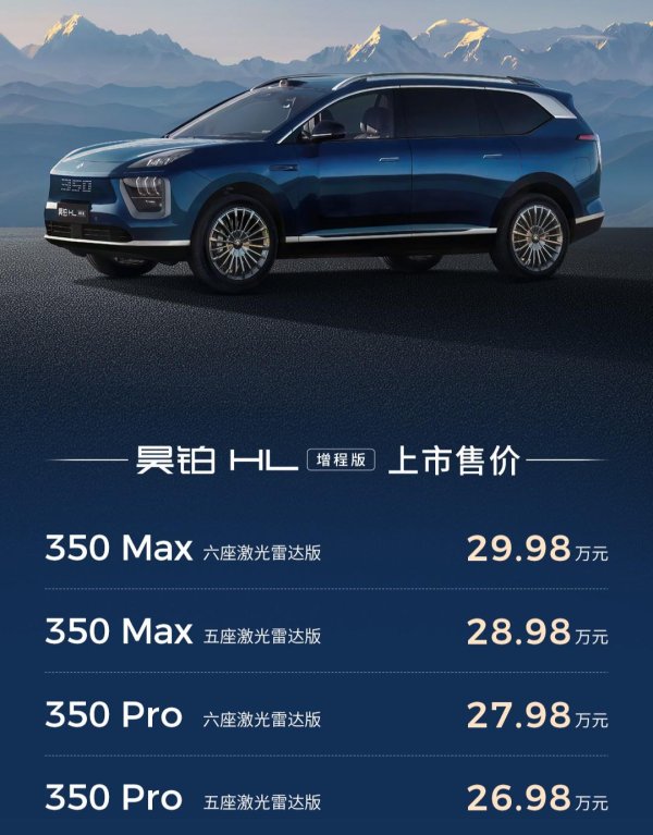 君子配资 广汽发布星源增程技术 昊铂HL增程版上市售26.98万起